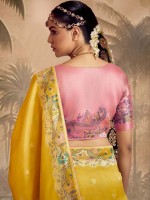 Mustard Munga Silk Paithani Saree